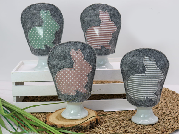 Eierwärmer für Ostern aus Filz - ITH-Stickdatei